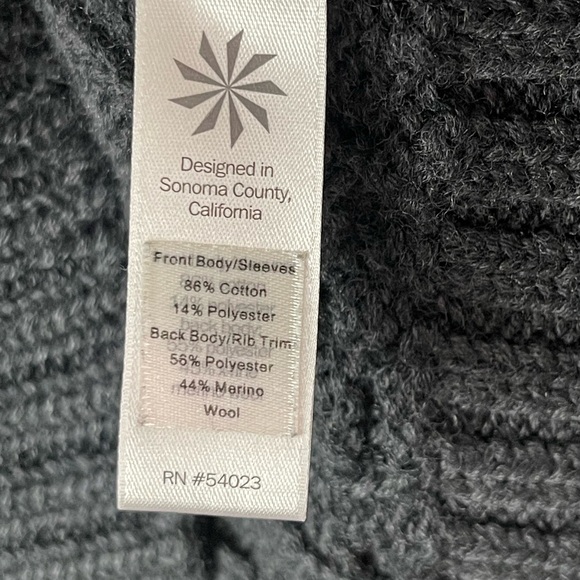 Athleta Madera Merino Wool Blend Chunky Knit Sweater  Gray Sz Xxs - Picture 7 of 14